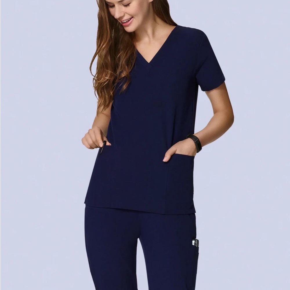 Navy Blue Mandala Scrub Set